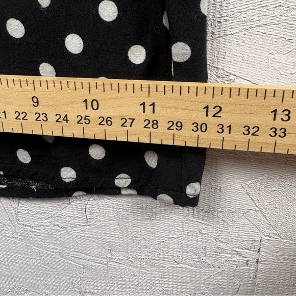 Wild Honey Black and White Polka Dot Wide-Leg Pants High Waisted Pleated Sz L - Picture 13 of 16